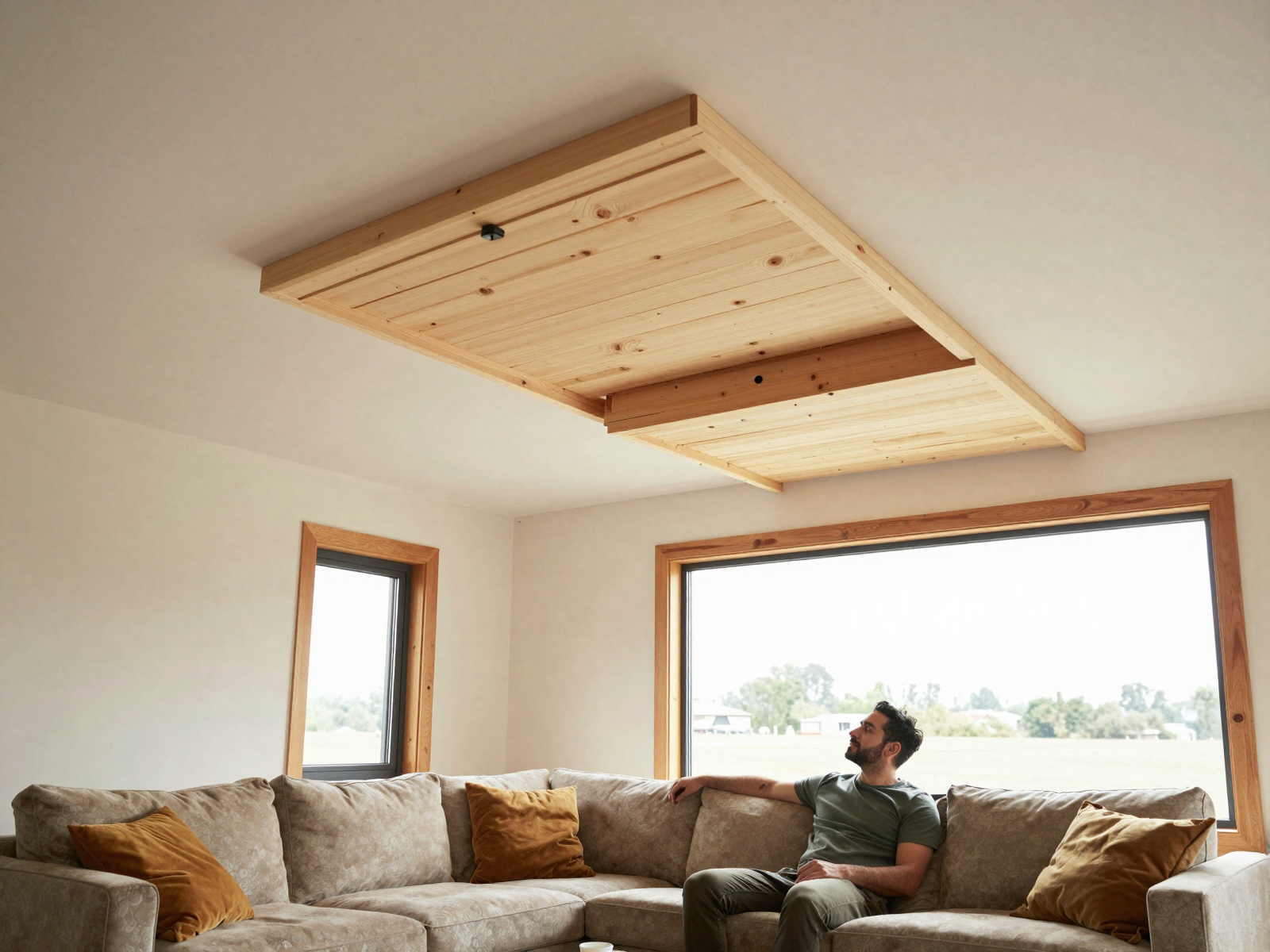 Completed attic insulation installation in residential home